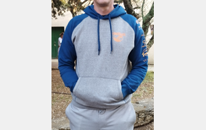 Pull à capuche bicolor