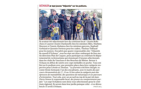 Le critérium dans La Provence